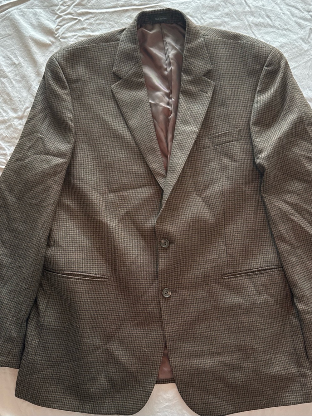 Ralph Lauren Men's Tan/Brown Houndstooth Sport Coat
